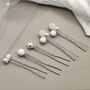 Set Of Five Pearl Bridal Hair Pins, thumbnail 7 of 11