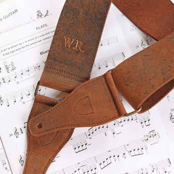 Personalised Leather Guitar Strap, 2 of 12