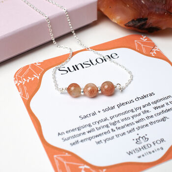 Sunstone Necklace, Courage, Confidence And Joy, 4 of 5