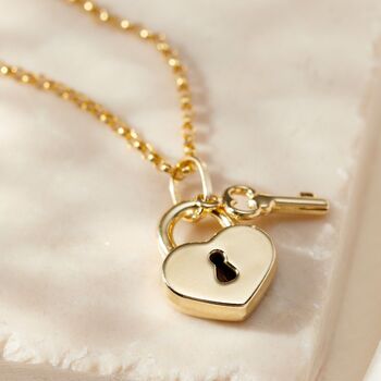 9ct Gold Rialto Heart Padlock Charm Bracelet, 2 of 4