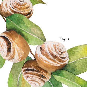 Botanical Cinnamon Roll Art Print, 4 of 10