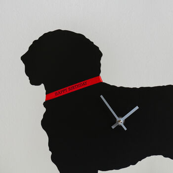 Labradoodle Clock With Wagging Tail, 2 of 2