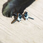 Inky Magpie Birch Hypoallergenic Tiny Stud Earrings, thumbnail 11 of 11