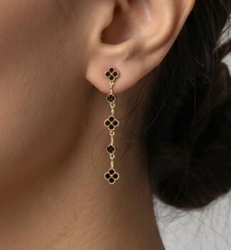 Kinmokusei Black Drop Earrings, 3 of 4