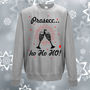 Prosecc Ho Ho Ho! Ladies Christmas Sweatshirt Jumper, thumbnail 6 of 7