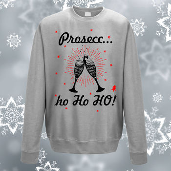 Prosecc Ho Ho Ho! Ladies Christmas Sweatshirt Jumper, 6 of 7