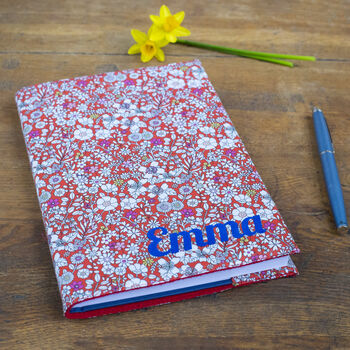 Liberty Fabric Covered Personalised Notebook, 6 of 6