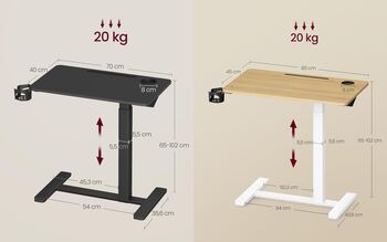 Overbed Table Rolling Standing Desk, 2 of 6