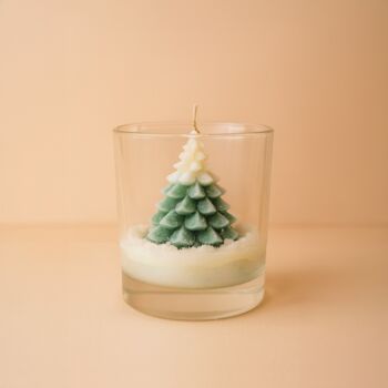Personalised Festive Christmas Tree Candle With Gold Foil Message, 4 of 7
