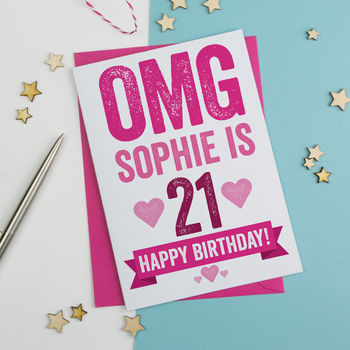 21st Birthday Card Personalised, 3 of 3