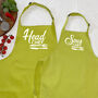 Head Chef And Sous Chef Matching Apron Set, thumbnail 7 of 11