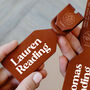 Personalised Name And Star Sign Leather Luggage Tags, thumbnail 1 of 7