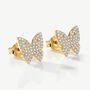 Women’s Butterfly Stud Earrings In 18k Gold Plated, thumbnail 1 of 4