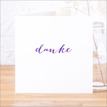 Single Or Pack Of German 'Danke' Thank You Cards, 2 of 10