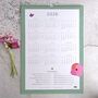 Family Organiser 2026 Wall Calendar Flower Design A3, thumbnail 4 of 4