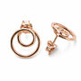 Double Curl Round Silver Stud Earrings, thumbnail 5 of 6
