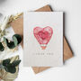 Classic I Love You Air Balloon Plantable Seed Card, thumbnail 1 of 2