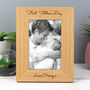 Personalised Any Message 6x4 Portrait Wooden Photo Frame, thumbnail 3 of 4