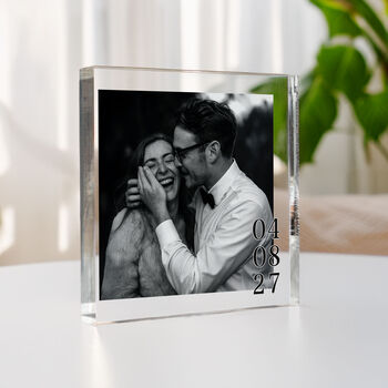 Personalised Wedding Anniversary Gift For Couple Photo Plaque, 9 of 12