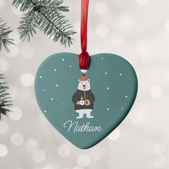 Personalised Heart Christmas Tree Decoration, 5 of 12