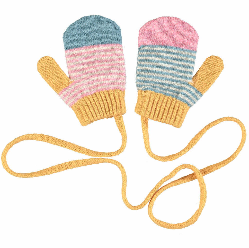 Kids Merino Mittens On A String By Catherine Tough