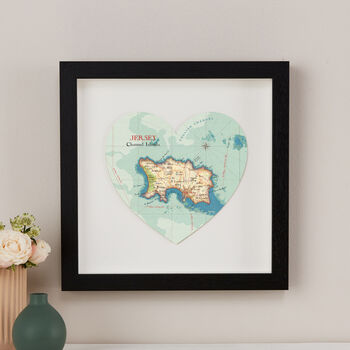 Personalised Location Jersey Map Heart Print, 3 of 4