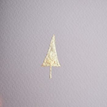 Handmade Gold Leaf Tree Christmas / Birthday Card, 2 of 5