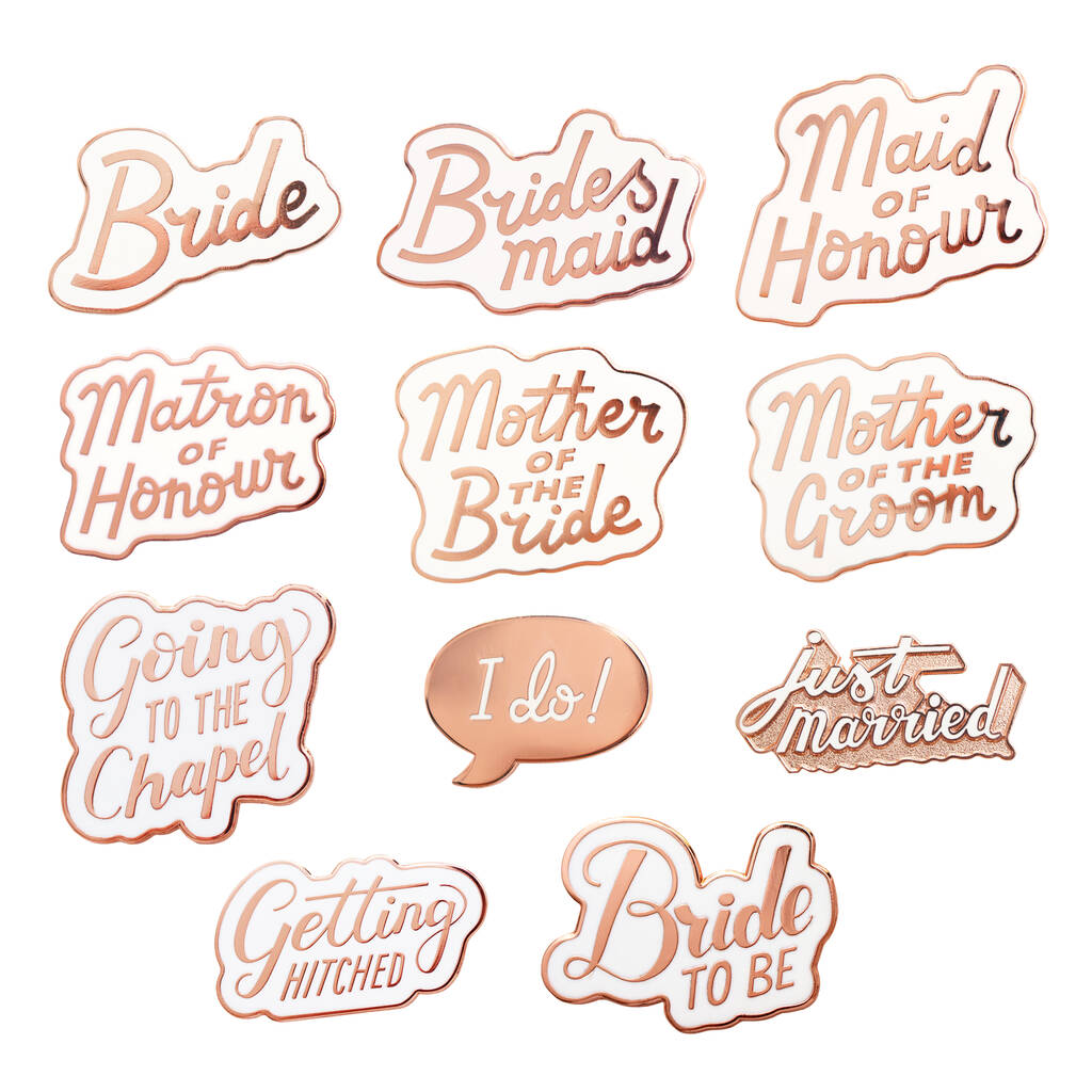 'Bridesmaid' Enamel Pin By Alphabet Bags | notonthehighstreet.com