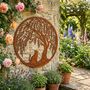 Cat Willow Tree Steel Garden Sculpture, thumbnail 1 of 2
