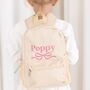 Child's Personalised Embroidered Bow Rucksack Perfect For Nursery, thumbnail 1 of 5