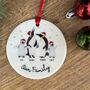 Personalised Family Bauble, Penguin Design, thumbnail 1 of 9