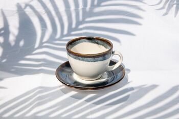 Mix And Match 12 Handmade Pottery Tea Cup Andsaucer Set, Porcelain Tableware Cup, 12 of 12