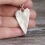 Handmade Recycled Silver Heart Necklace, thumbnail 1 of 12