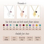 Personalised Birth Flower With Birthstone Necklace, thumbnail 2 of 9