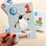 Penguin 1st Birthday Card, thumbnail 5 of 6