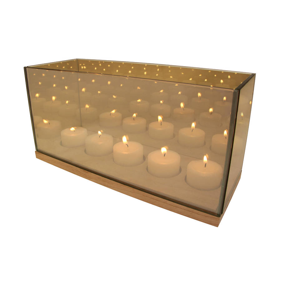 gold infinity candle holder, cinq by bonnie and bell