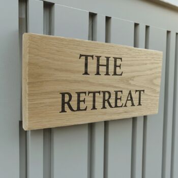 Solid Accoya Engraved House Sign, 2 of 4