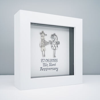 Personalised 11th Steel Anniversary Frame Gift, 3 of 3