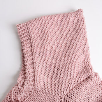 Hooded Poncho Blanket Easy Knitting Kit, 9 of 12