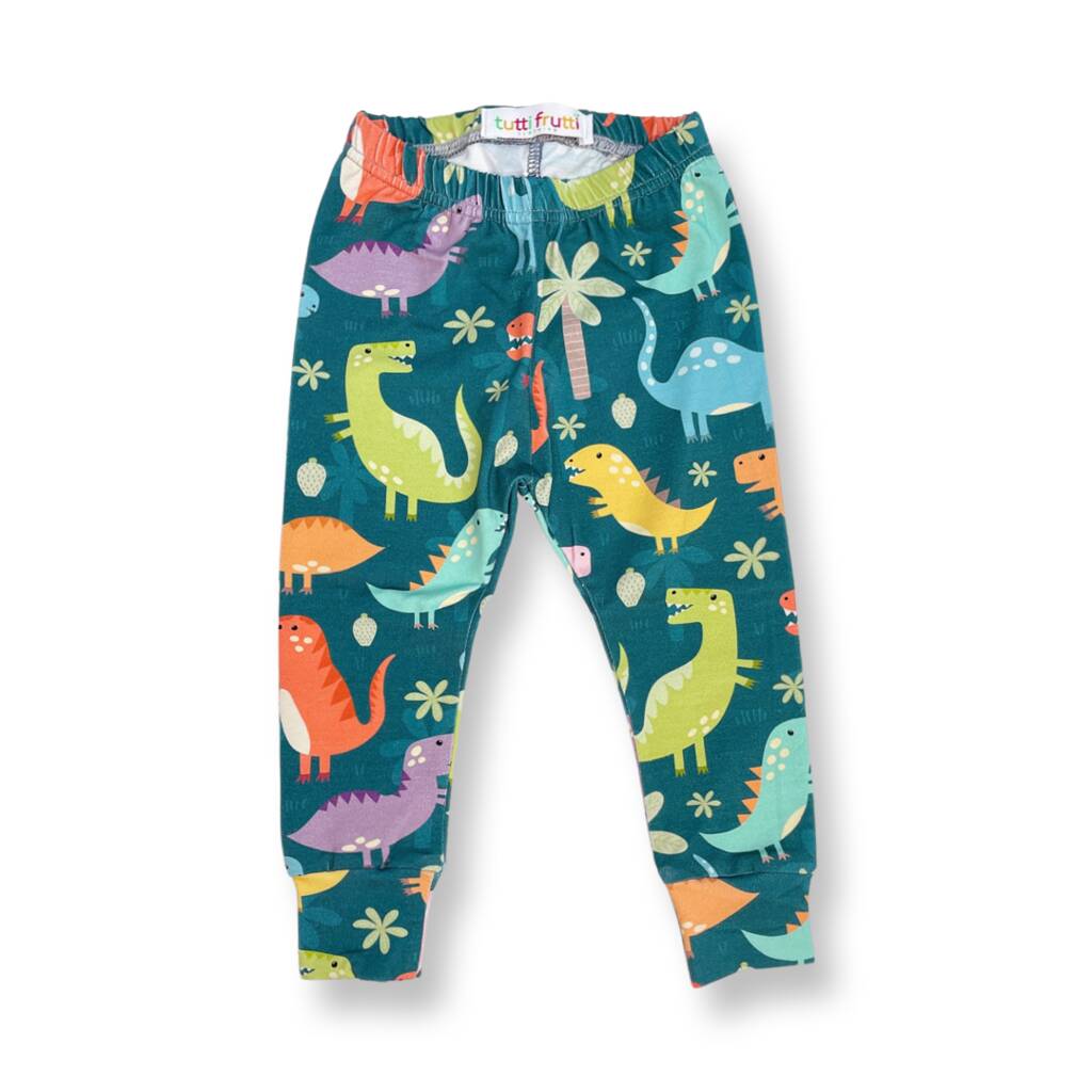 Organic Dinosaur Baby And Child Leggings By Tutti Frutti Clothing