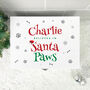 Personalised White Wooden Santa Paws Pet Christmas Eve Box Three Sizes 22cm | 27cm | 30cm, thumbnail 6 of 7