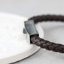 Personalised Men’s Contemporary Clasp Leather Bracelet, thumbnail 4 of 8