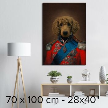 Personalised Royal Pet Portrait On Canvas The Prince, 6 of 6