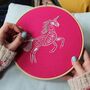 Unicorn Embroidery Kit, thumbnail 7 of 8