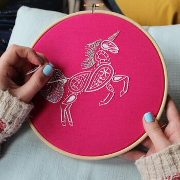 Unicorn Embroidery Kit, 7 of 8