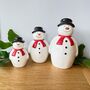 Christmas Ceramic Snowman Family, thumbnail 1 of 7