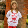 Going Out Out Santa Girls' Christmas Jumper, thumbnail 3 of 4