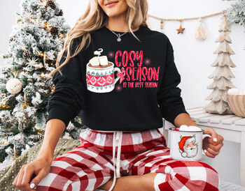 Cosy Season Festive Christmas Jumper For Women, 3 of 8