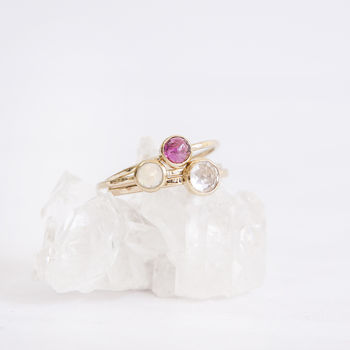 Catalina Ring // Pink Tourmaline And Gold Ring, 4 of 5