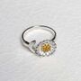 Sterling Silver Adjustable Daisy Fidget Ring, thumbnail 1 of 5